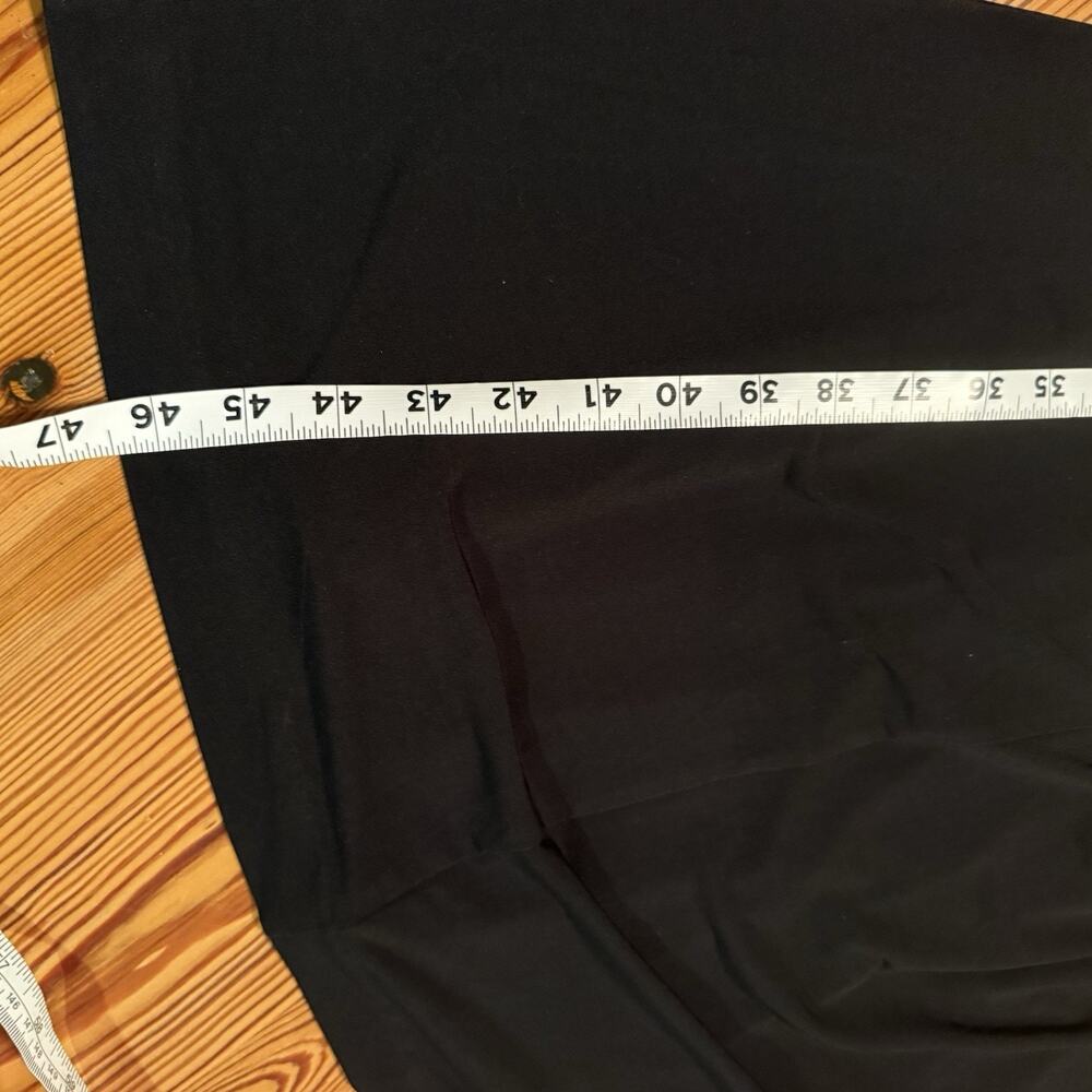J Peterman Cocktail Dress LBD Sz 6 Black Ruched Rhinestones Ruffle Button Detail - Picture 15 of 16